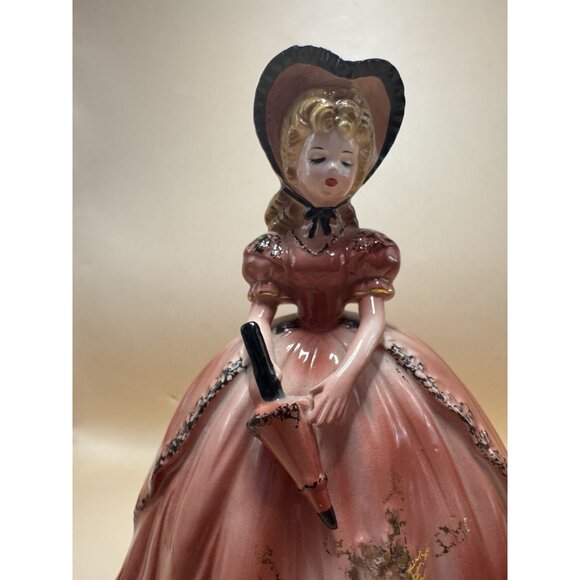 RARE Josef Originals Southern Belle Series Amber 7” Holding Umbrella/Parasol - Picture 2 of 14